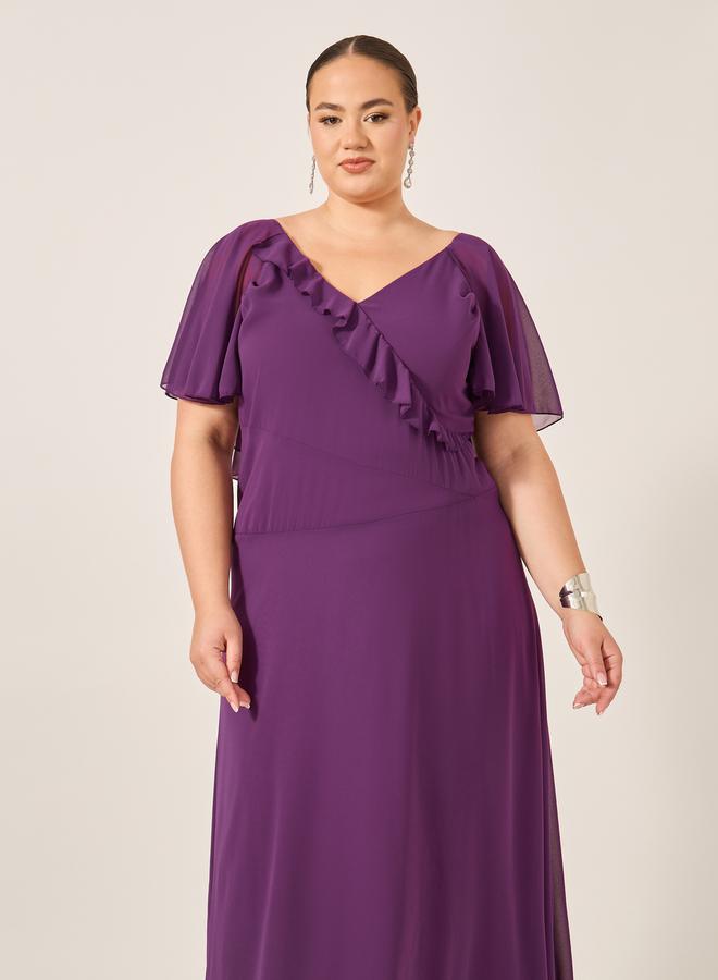 Styli Ruffled Chiffon Maxi Dress  - Image 3