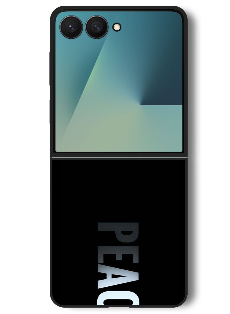 Theodor Case Compatible with Samsung Galaxy Z Flip 7 - 6.9 Inch Protection Shockproof Bumper Cover Peace - Image 1