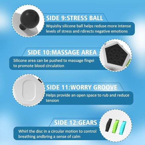 DODOMAGXANADU Fidget Dodecagon –12-Side Fidget Toys Cube Relieves Stress and Anxiety Anti Depression Travel Toy Christmas Stocking Stuffers Gifts for Children and Adults(A2 White) - Image 5