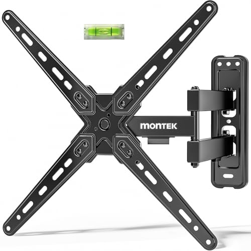 monTEK Full Motion TV Wall Mount Bracket for Most 13-55 Inch LED LCD Flat Screen TVs & Monitors, Swivel Tilt Extension Rotation with Articulating Arms, TV Mount Max VESA 400x400mm, up to 55lbs - Image 1