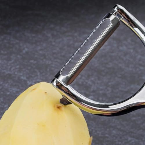 UnequeTrend Potato Stainless Steel Peeler Kitchen Vegetable Peeler for Fruit Wide Swivel Blade and Non Slip Grip - Image 4