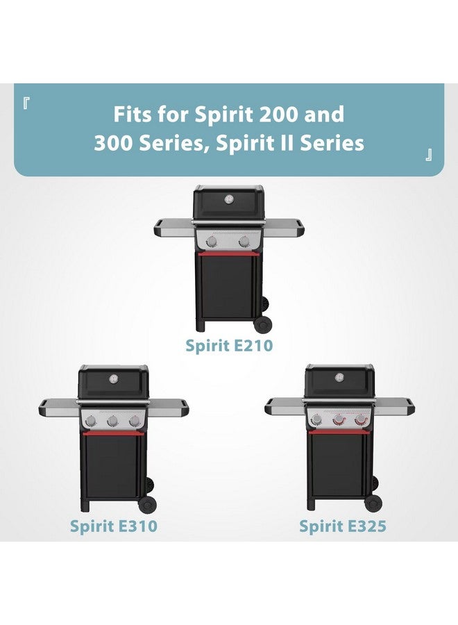 شاين ستار غطاء شواية SHINESTAR لسلسلة Weber Spirit 200/300، يناسب أيضًا Spirit II 300، أحزمة مزدوجة وفتحات تهوية مدمجة، مقاوم للماء، 52 بوصة، أسود  - Image 1