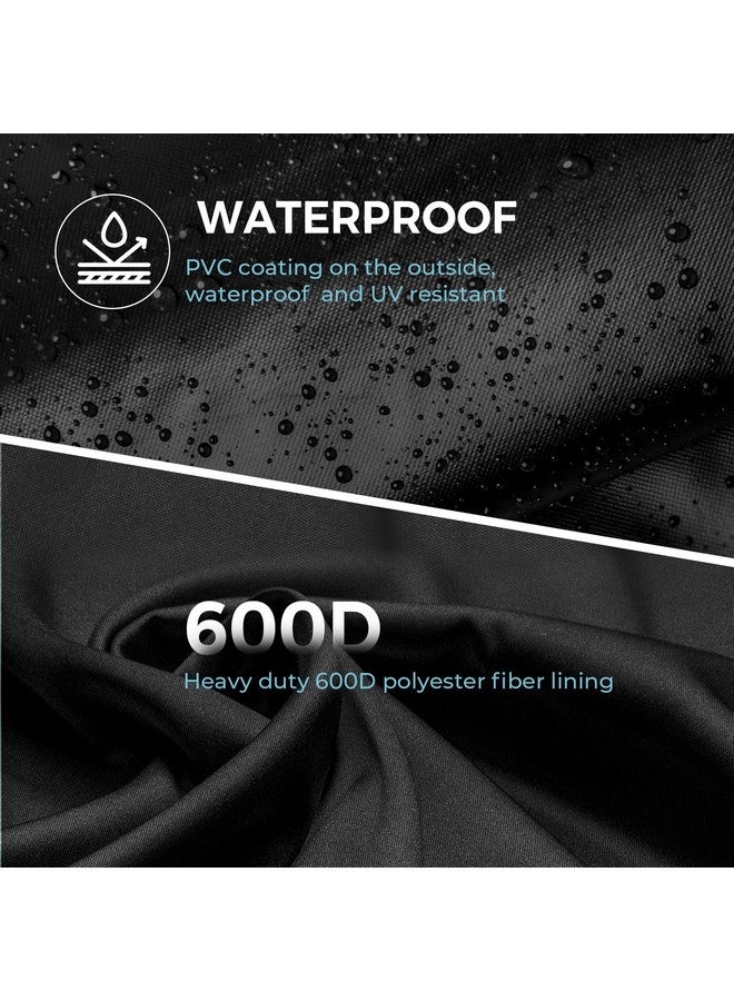 شاين ستار غطاء شواية SHINESTAR لسلسلة Weber Spirit 200/300، يناسب أيضًا Spirit II 300، أحزمة مزدوجة وفتحات تهوية مدمجة، مقاوم للماء، 52 بوصة، أسود  - Image 4
