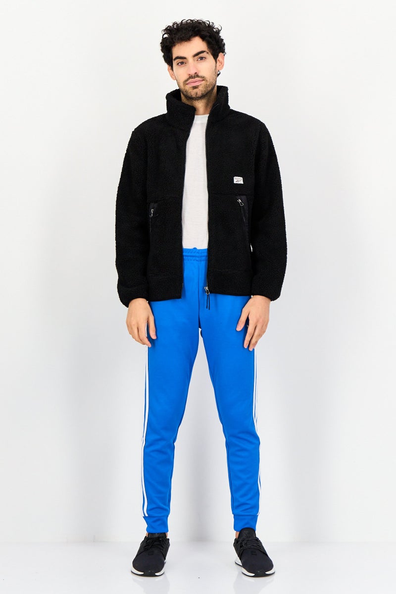 Reebok Men Sportswear Fit Long Sleeve Outdoor Faux Fur Jacket, Black - Image 3