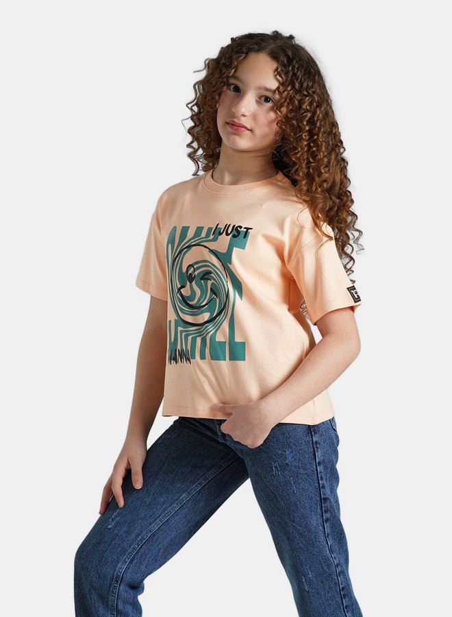 ريمينت تيشرت للبنات برسمة سمايل سيمون  - Image 2