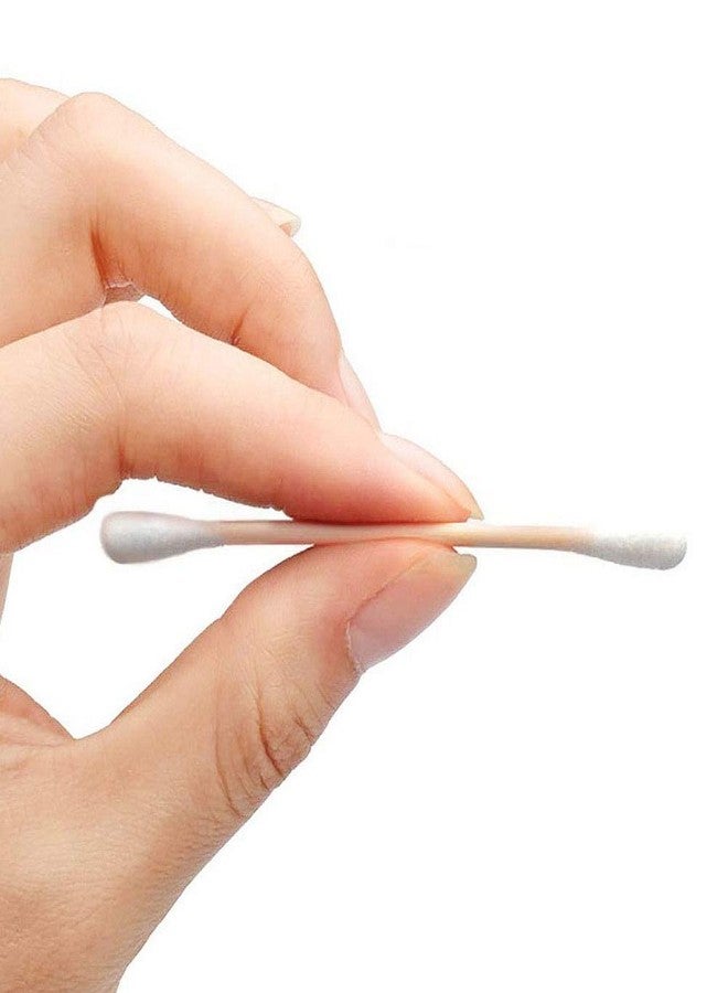 RIKWOG Cotton Swabs, 1200 Count Bamboo Sticks Cotton Swabs with 2 Clear Container Cotton Buds with Wooden Handles For Ears Makeup or Nails Personal Care - Image 4