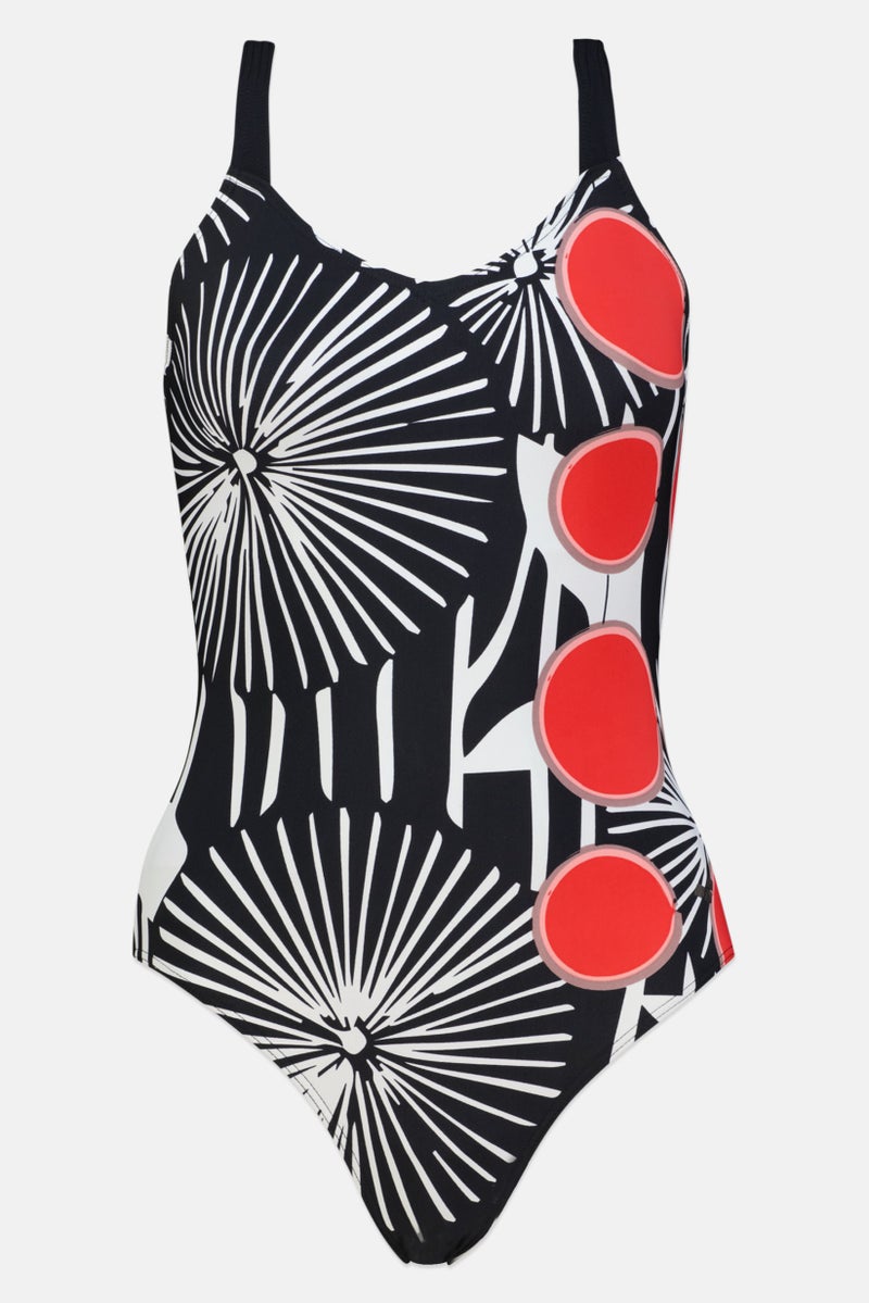 arena Women Graphic Print One Piece Swimsuit, Multicolor  - Image 1
