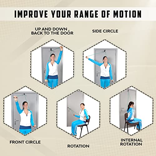 AARAM Overhead Hand Shoulder Pulley Equipment Kit W/Rope For Home Gym Exercise & Physical Therapy - Image 3