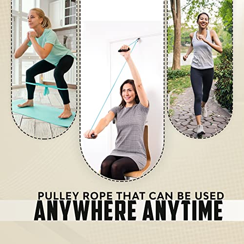 AARAM Overhead Hand Shoulder Pulley Equipment Kit W/Rope For Home Gym Exercise & Physical Therapy - Image 4