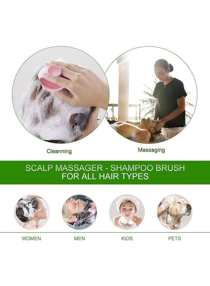 مشط تدليك فروة الرأس من السيليكون - فرشاة شعر للاستحمام - تنظيف تدليك ناعم - للاستخدام الجاف والمبلل - العناية بشعر المرأة - Image 4