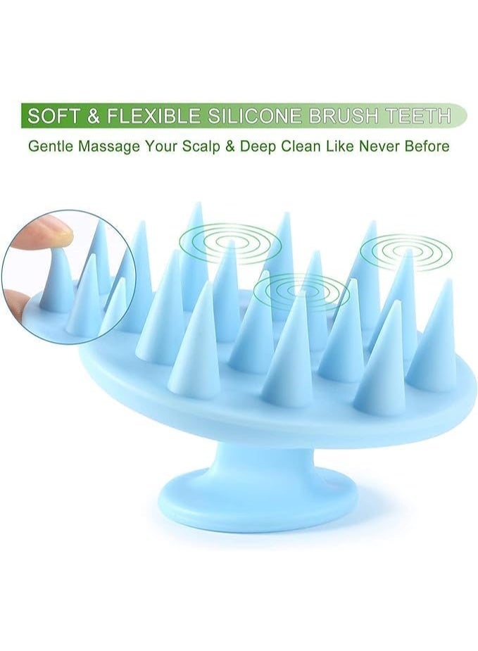 مشط تدليك فروة الرأس من السيليكون - فرشاة شعر للاستحمام - تنظيف تدليك ناعم - للاستخدام الجاف والمبلل - العناية بشعر المرأة - Image 5