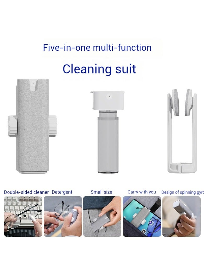 عام مجموعة تنظيف متعددة الوظائف خمسة في واحد، أداة تنظيف النظارات المحمولة لمسح الشاشة، وتخفيف التوتر - Image 3