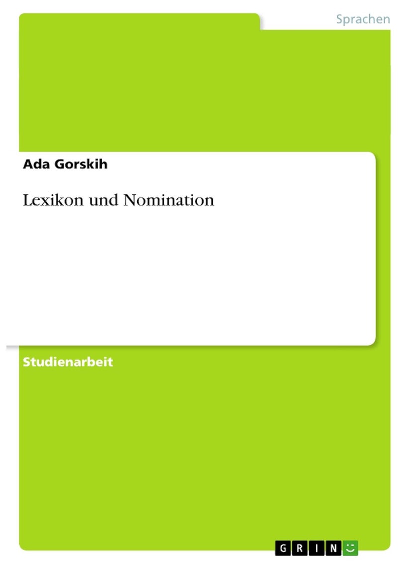 Lexikon und Nomination 