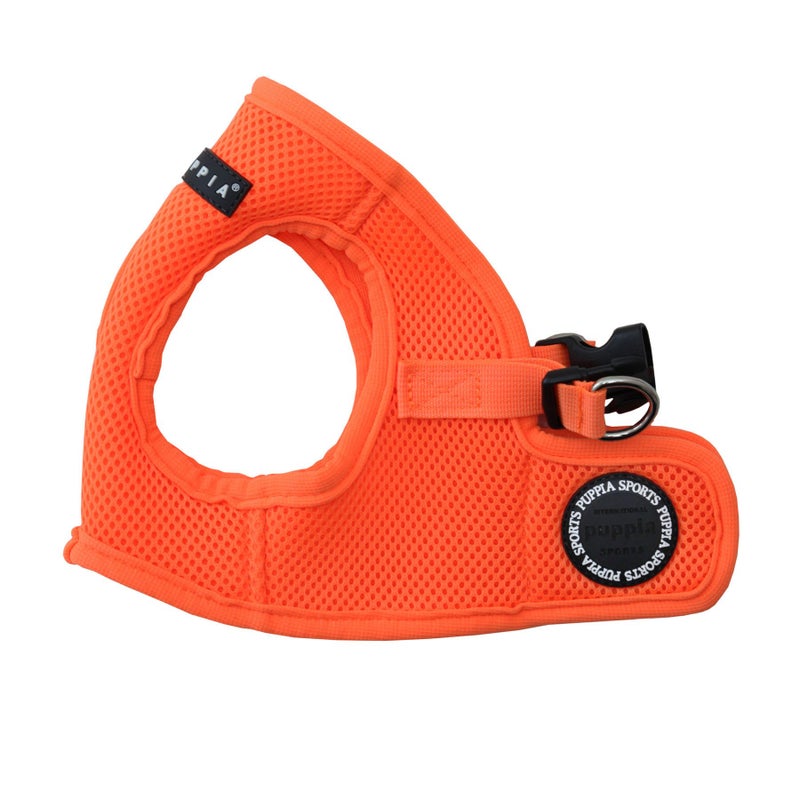 Puppia Neon Soft Vest Harness Step-in No Choke No Pull Walking Training for Small and Medium Dog, Orange, Medium - Image 1