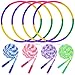 Silipull 8 Pcs Toy Hoop and Jump Rope Set for Kids Include 4 Skipping Rope and 4 Detachable Weight Size Hoop Gymnastic Fitness Exercise Gift EquipmentBamboo StyleBright Color2638 - Image 3