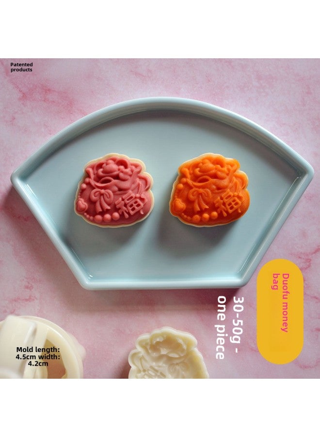 Moon Cake Mold 50g Lotus Root Lotus Pot Duozi Duofu Chinese Pastry Refreshment Wedding Dessert Table Mung Bean Cake Mold-Specifications:50g Multi-child Pomegranate 1 Mold 1 Piece-Color:Creamy-white - Image 5