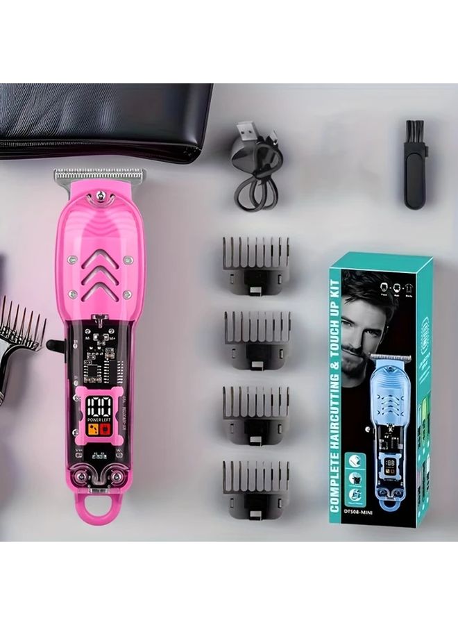 Green Cordless Men Professional Hair Beard Trimming Kit With LED Display Precision Trimmer USB Rechargeable Home Use Gift - Image 1