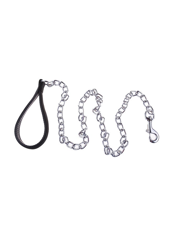 مقود حيوانات مصنوع من الحديد المطلي بالكروم أسود/ فضي