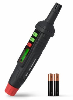 Gas Leak Detector, Natural Gas Detector with Audible & Visual Alarm, Portable Gas Sniffer to Locate Combustible Gas Leak Sources Like Methane, Propane for Home(Includes Battery x2)- Black