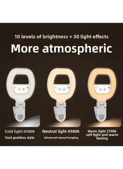 General W60 Mobile Phone Fill Light Mini Portable Photo Video Selfie Beauty RGB Clip Fill Light Camera Pocket Light-Specifications:W60 Rgb Fill Light  - Image 5