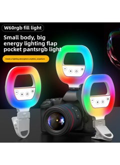 General W60 Mobile Phone Fill Light Mini Portable Photo Video Selfie Beauty RGB Clip Fill Light Camera Pocket Light-Specifications:W60 Rgb Fill Light  - Image 4