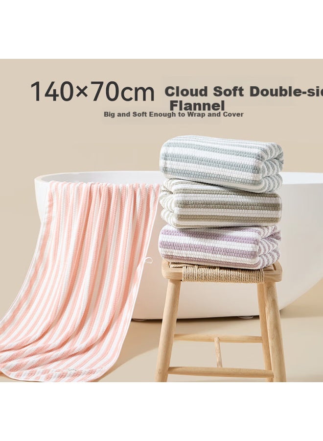 Grace 7A Antibacterial Quick-Drying Soft Skin-Friendly Large Bath Towel For Men And Women, Brown - Image 3