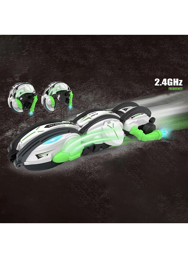 Generic Remote Control Car, 2.4GHz Remote Control Rolling Stun Car with Lights Forward Backward Left Right Function 360° Roll Deformable Toy for Teens Boys  - Image 2