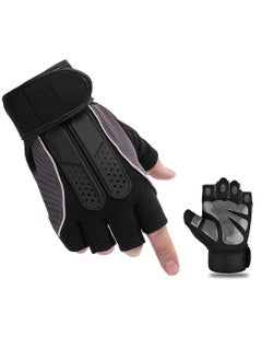 INFOSUN Weight Lifting Gloves, Workout Gloves for men and Women, Cycling Gloves with non-slip Silicone & Wrist Support Adjustable Velcro Strap, Suitable for Fitness Training Weightlifting  - Image 1