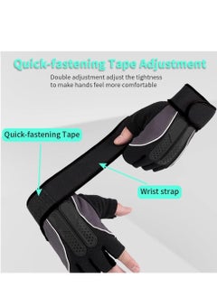 INFOSUN Weight Lifting Gloves, Workout Gloves for men and Women, Cycling Gloves with non-slip Silicone & Wrist Support Adjustable Velcro Strap, Suitable for Fitness Training Weightlifting  - Image 4