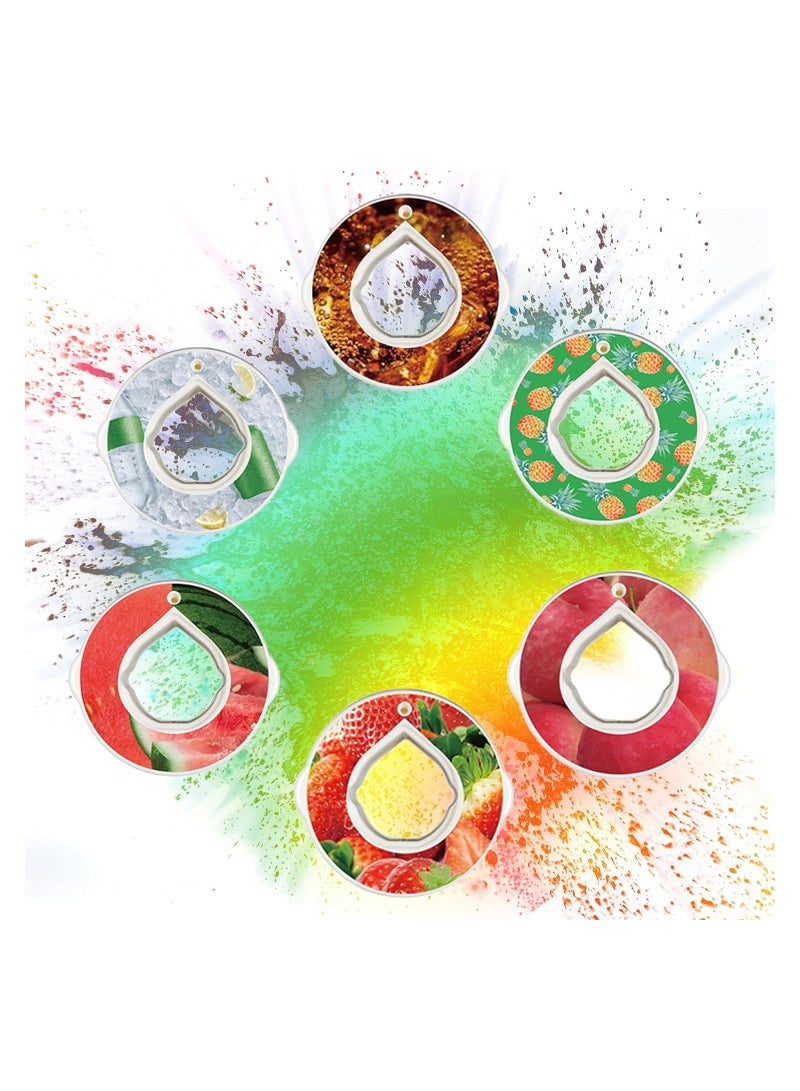 KASTWAVE Fruit Fragrance Pods for Water Bottle, Fruit Fragrance Rings Scent Pods, Portable 0 Sugar Water Cup Scented Pods, Water Bottle Scented Accessory for Daily Exercise Boost Drinking Water (6 Flavors) - Image 1