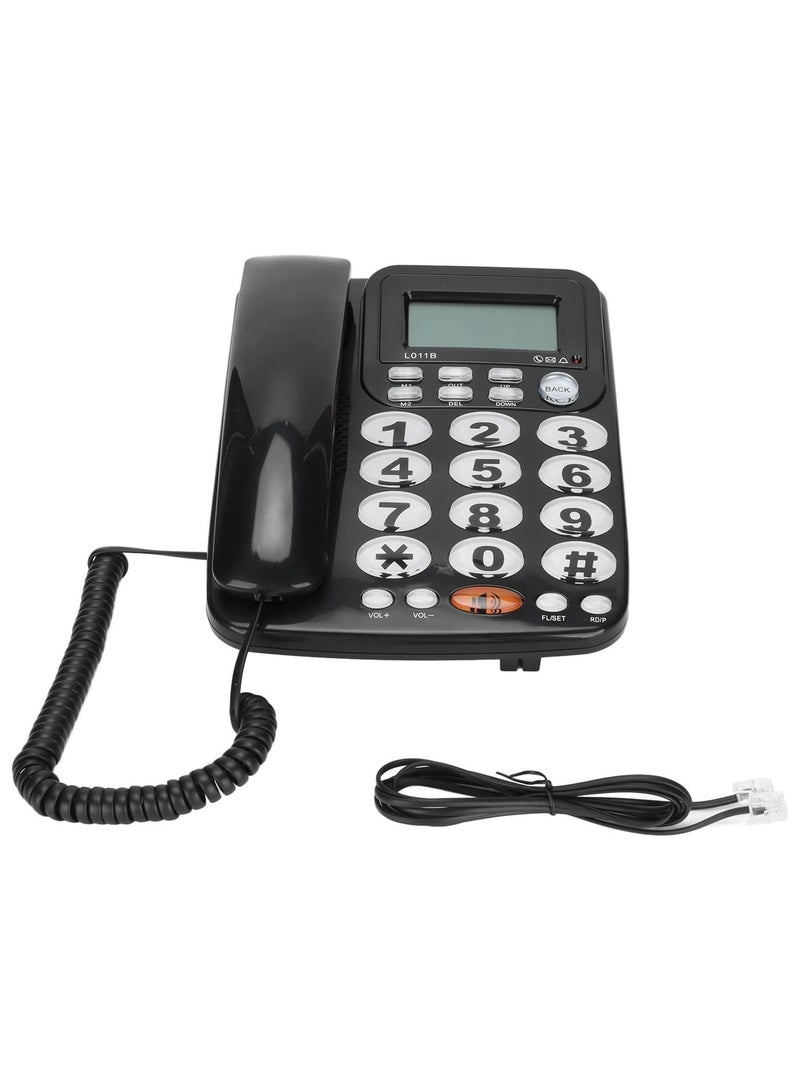 Corded Standard Phone with Answering System and Caller ID, Desk Telephone, Caller ID Large ons Tilt Display, Corded Landline, for Home Office Hotel Rooms, Clear Call Quality, Classic Design - Image 4
