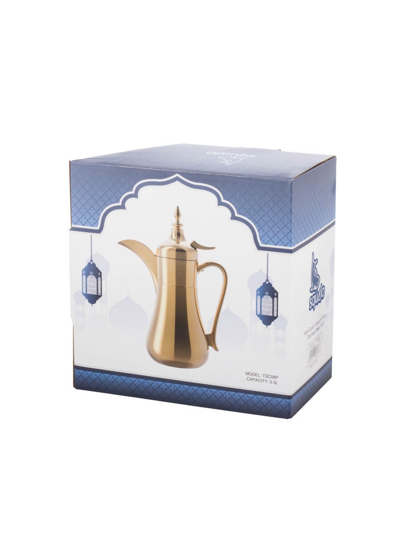 Squalo Thermos Dallah made of stainless steel inside and outside, capacity 500 ml - Image 5