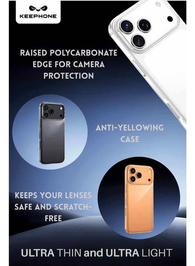 Raxoom iPhone 17 Pro Max Transparent Case - Never Yellow, Ultra Thin & Lightweight - Image 5