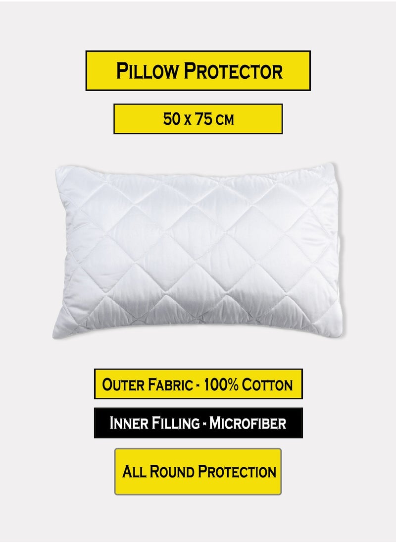 WHITE HOTEL COLLECTION - Pillow Protector Hotel Quality - Image 1