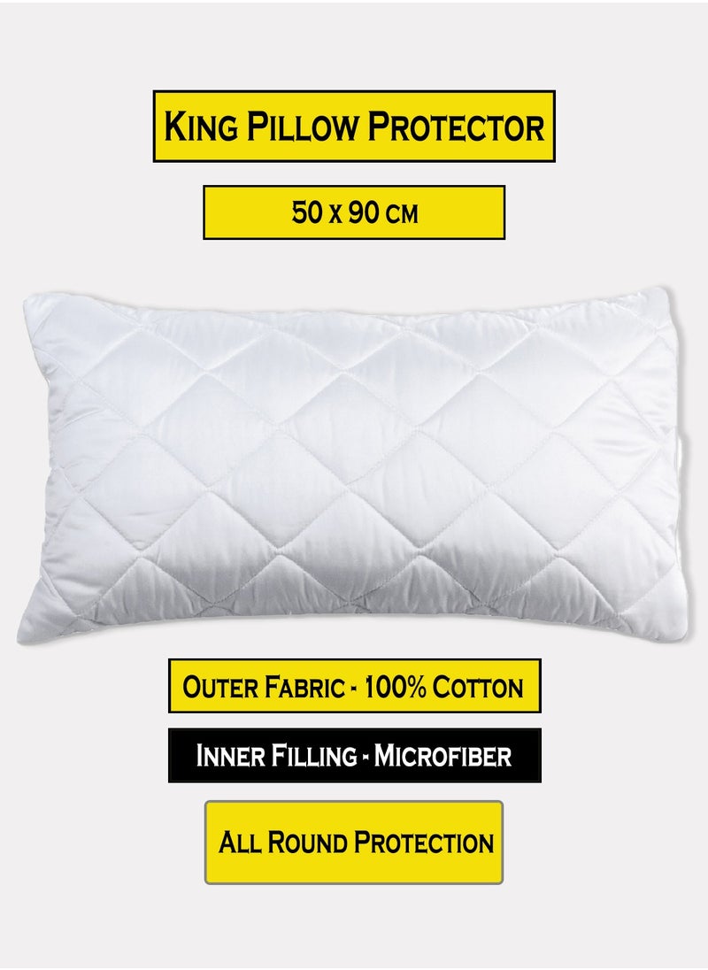 WHITE HOTEL COLLECTION - Pillow Protector Hotel Quality - Image 1
