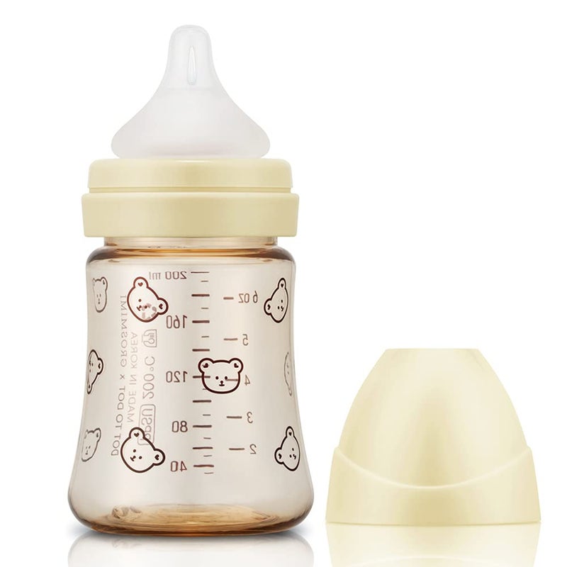 Grosmimi PPSU Baby Bottle BPA Free 6oz Bear_Pure Gold