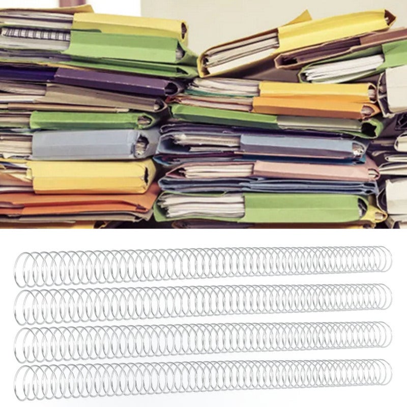 Spiral Binding Coil 19mm Silver 170 Sheet Capacity - 4:1 Pitch 48 Teeth 360 Degree Rotation Binding Coil for Office Document, Commercial Project and University Presentation Use - Image 4
