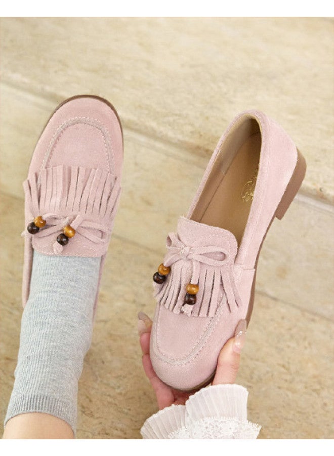 YEARCON New Year's Eve Refresh Fringe Birkenstock Spring 2026 New Slip-on Loafer Dopamine Bead Strand Commuter Women's Shoes - Image 1