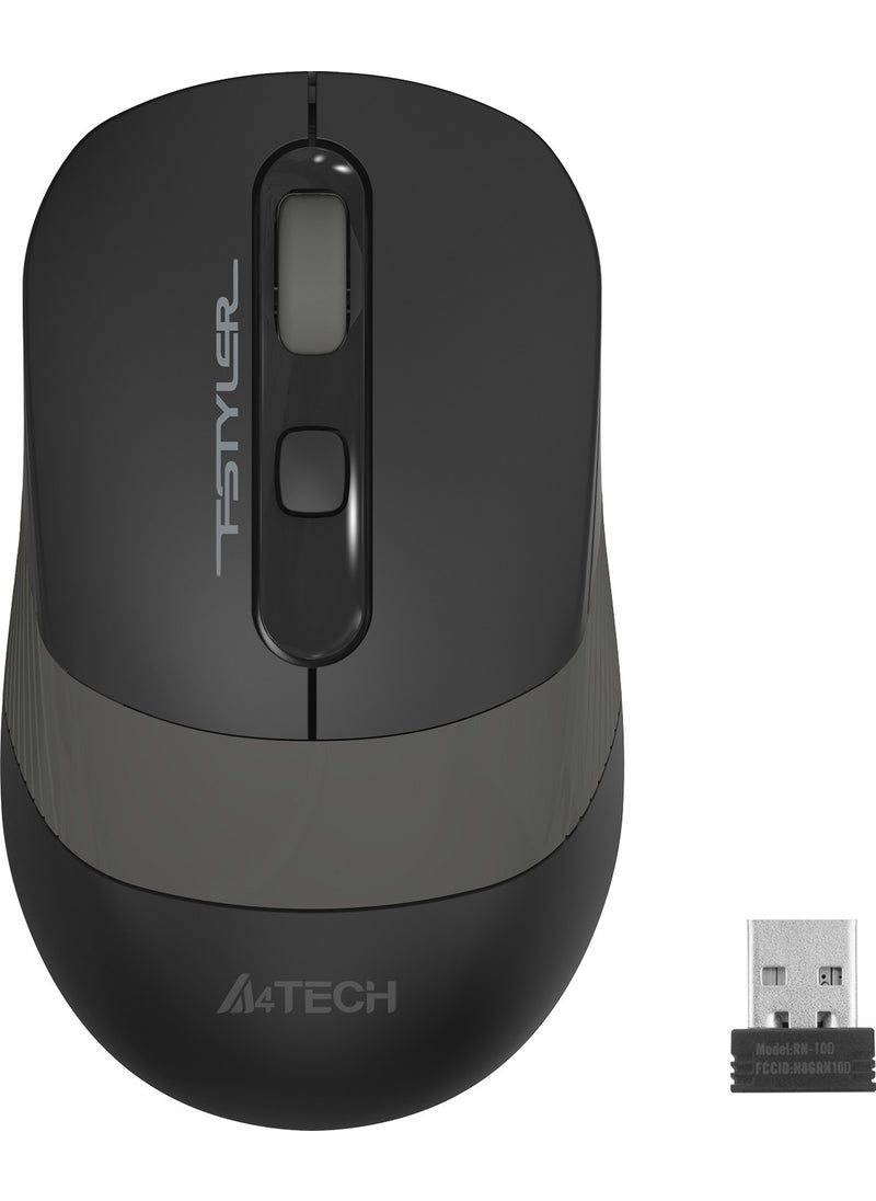 A4TECH FG10 Nano Receiver Wireless Optical 2000DPI Energy Saving Mouse – Black  - Image 1