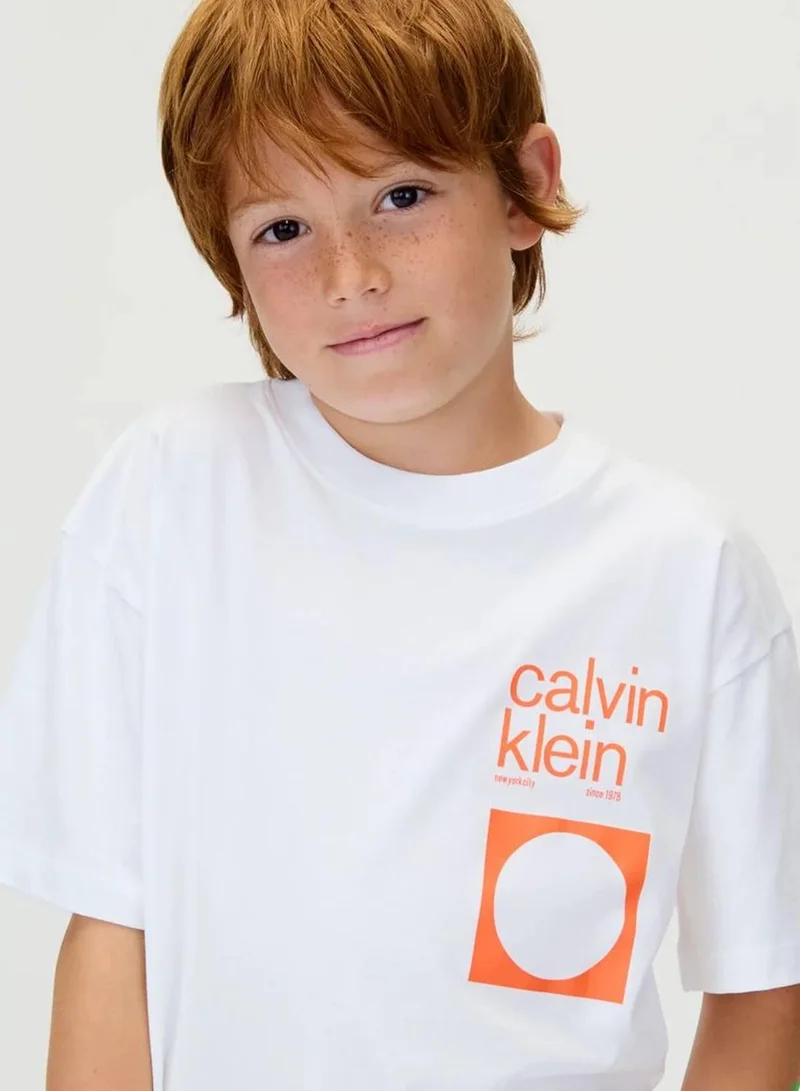 Calvin Klein Jeans Bright White Relaxed Backprint T-Shirt for Men | Best Price UAE