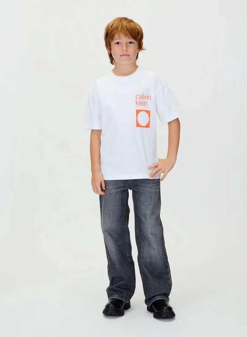 Calvin Klein Jeans Bright White Relaxed Backprint T-Shirt for Men | Best Price UAE