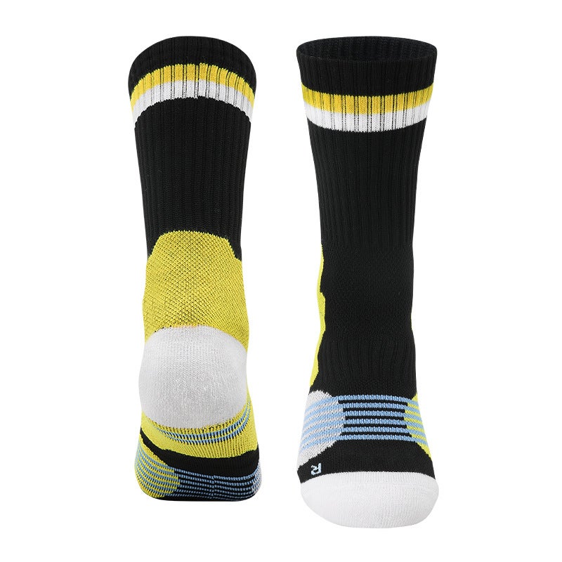 Generic Kids Basketball Non-Slip Socks Summer High-Top C yellow/purple - Image 4