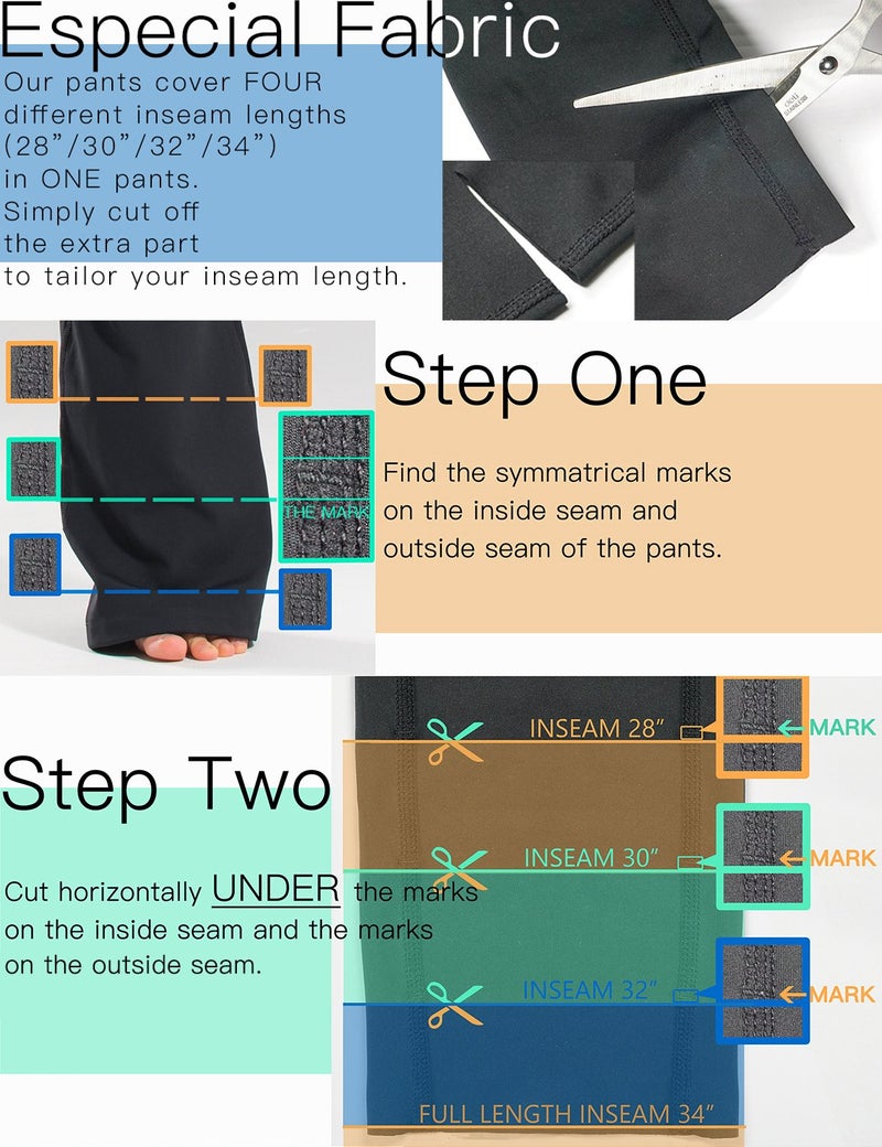 Safort 28" 30" 32" 34" Inseam Regular Tall High Waisted Bootcut Yoga Pants, 2 Pockets, Black, S - Image 4