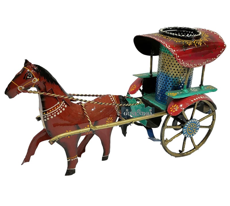 GUNENDRA Crafts DeerElephantTongaEngine PENSTAND Rajasthani Home Decor Handicrafts Home Decorative Items in Living Room Bedroom Showpiece Gifts 30x12x17 CM - Image 2