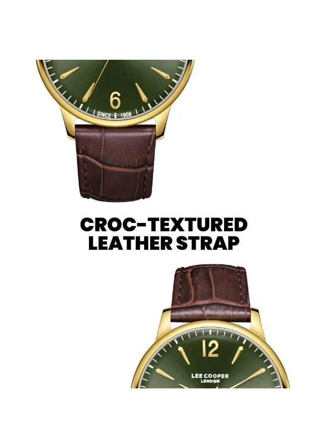 Lee Cooper  Men's Leather 3H Watch LC08379.172 - 40 mm for Men | Best Price UAE