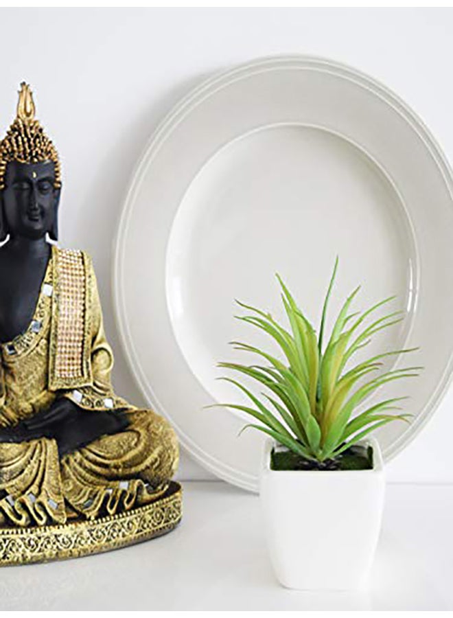 Fourwalls Artificial Mini Succulent Plant With Ceramic Vase Green 360grams - Image 4