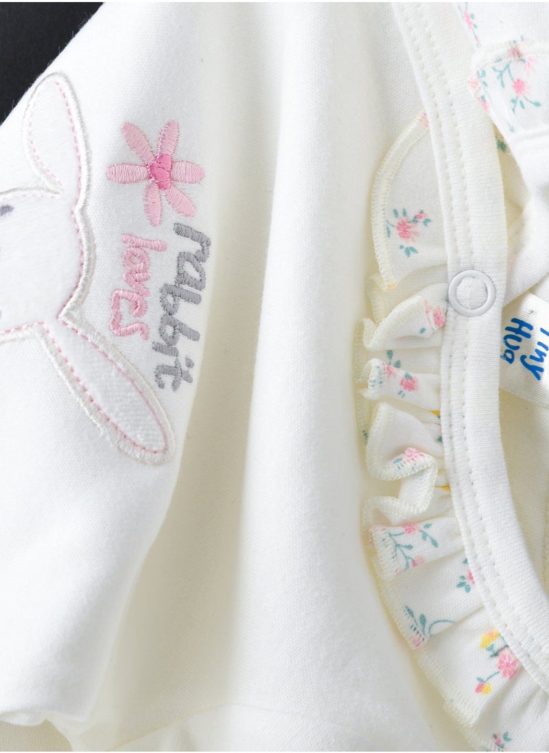 Tiny Hug Baby Girls' Cotton Knit Sleepsuit  - Image 4