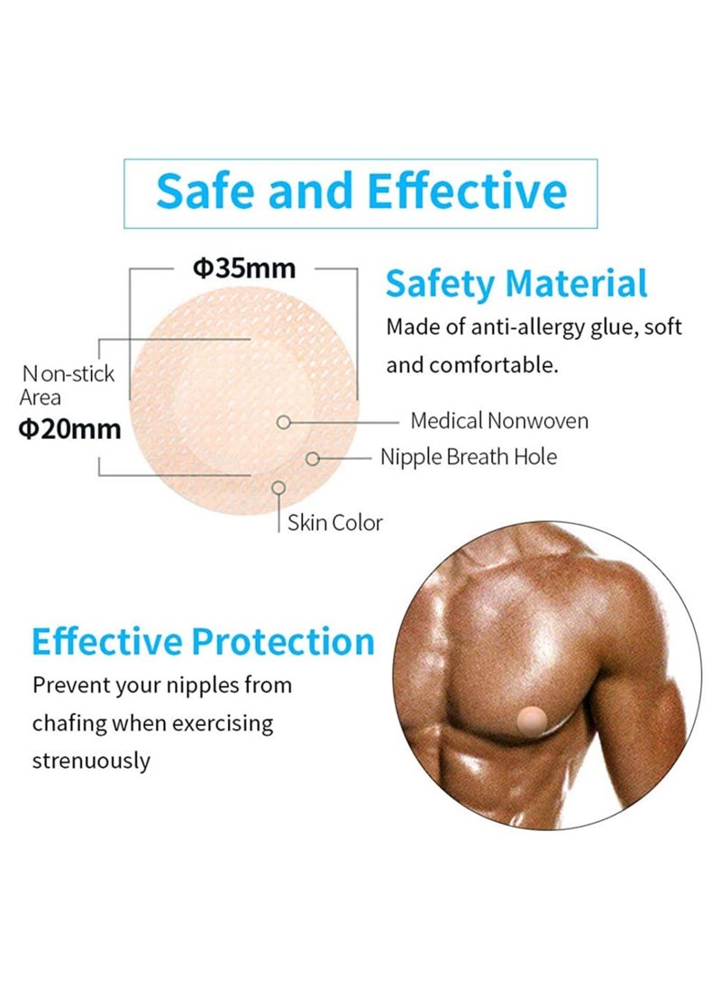 KASTWAVE - Nipple Cover Tape Pasties For Men 100pcs Disposable Nipple Hide Protect Care Invisible Nipple Cover Prevent Nipple Chafing Stickers Patch Sports Ultra-Marathon Running Gear - Image 1