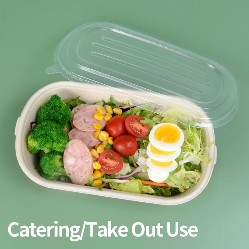 AICHEF 50 Pack 32 oz Disposable Meal Prep Containers Disposable Food Containers with Lids, Paper Togo Containers for Meal Prep, Lunch, Leftover (50 Bowls 50 Lids) - Image 4