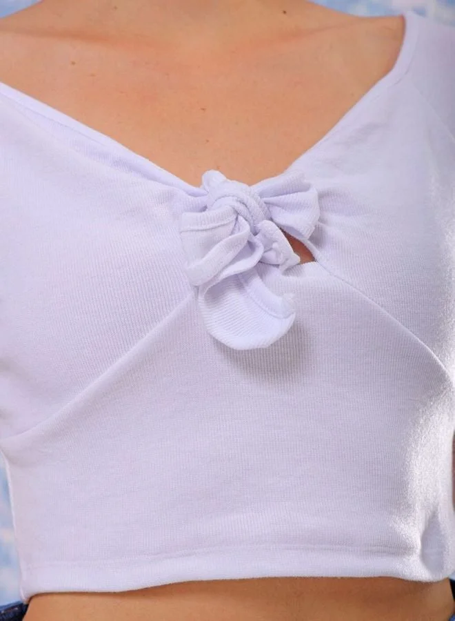 مرفوعة Women Regular Fit Solid Sweetheart Neck Short Sleeve Off Shoulder Top